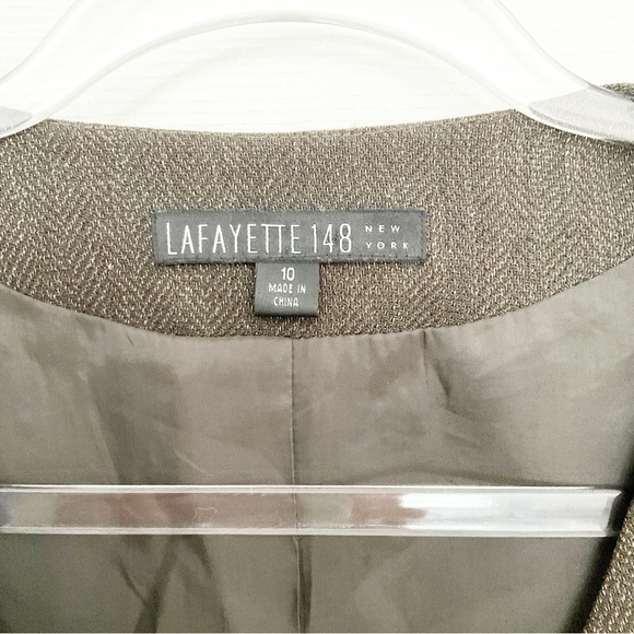LAFAYETTE 148 New York Virgin Wool Wrap Tie Waist Blazer Jacket - Picture 7 of 8